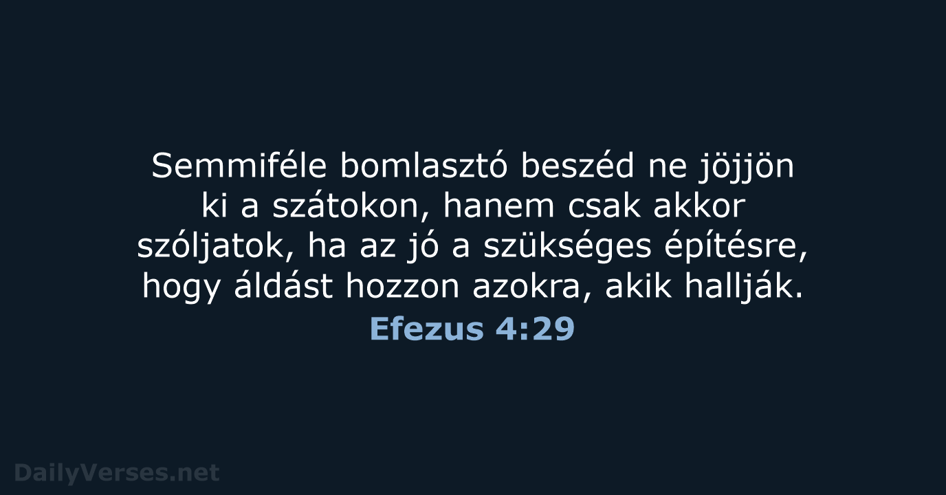 Efezus 4:29 - UF