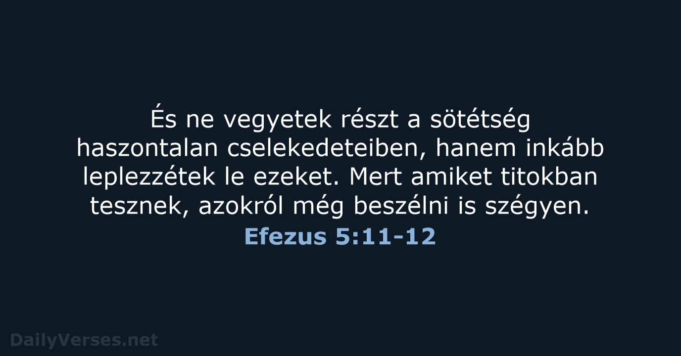 Efezus 5:11-12 - UF