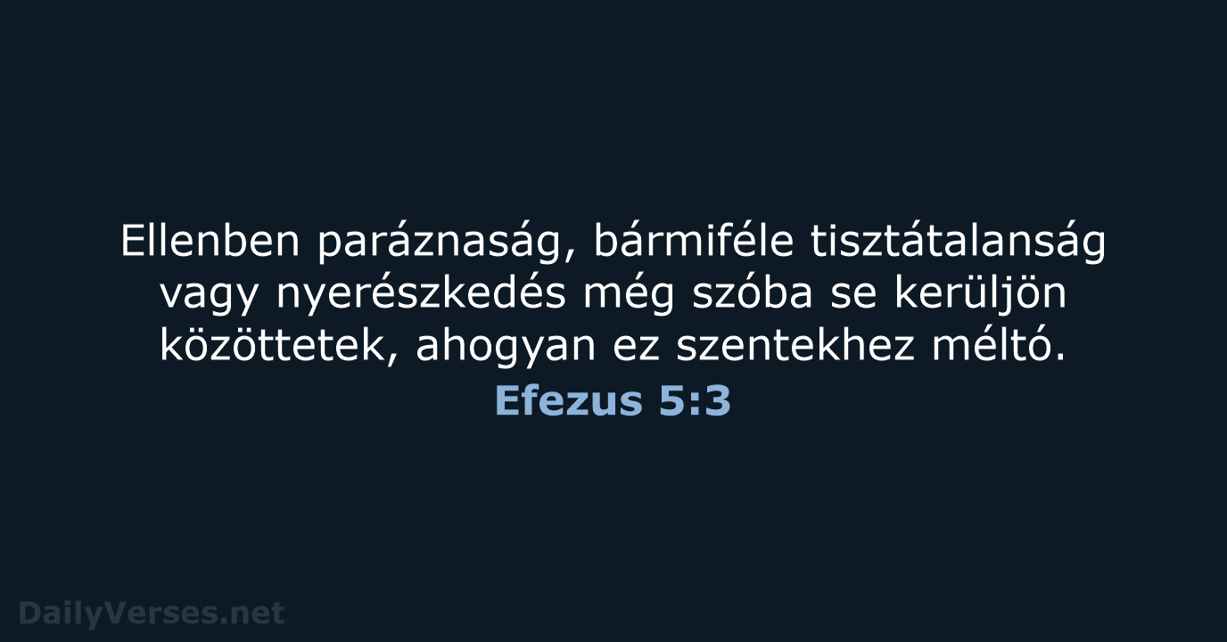 Efezus 5:3 - UF