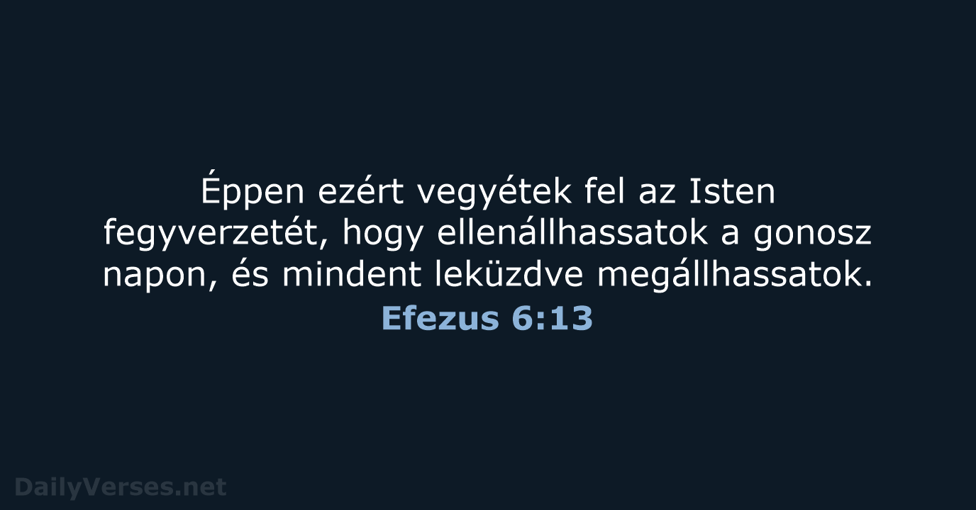 Efezus 6:13 - UF