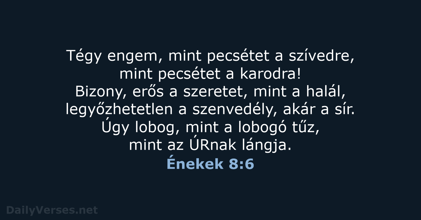 Énekek 8:6 - UF