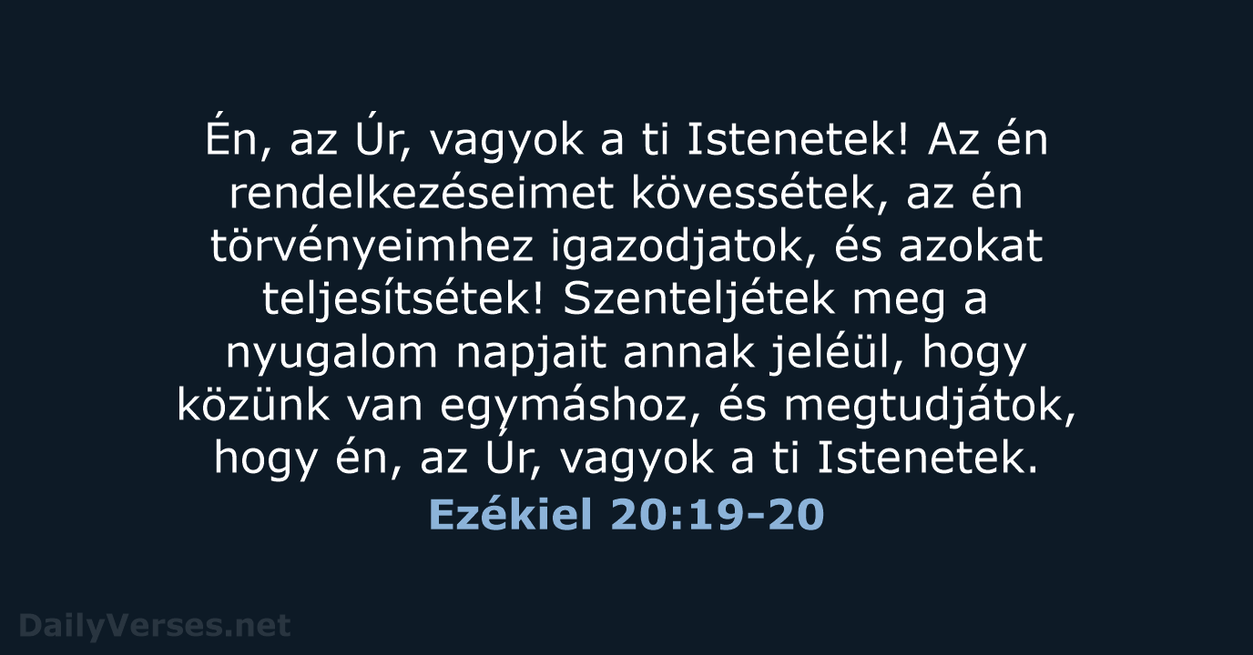 Ezékiel 20:19-20 - UF