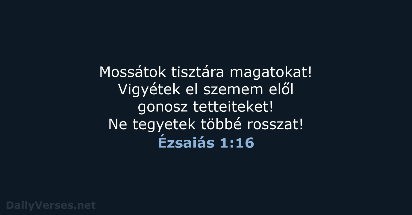 Ézsaiás 1:16 - UF