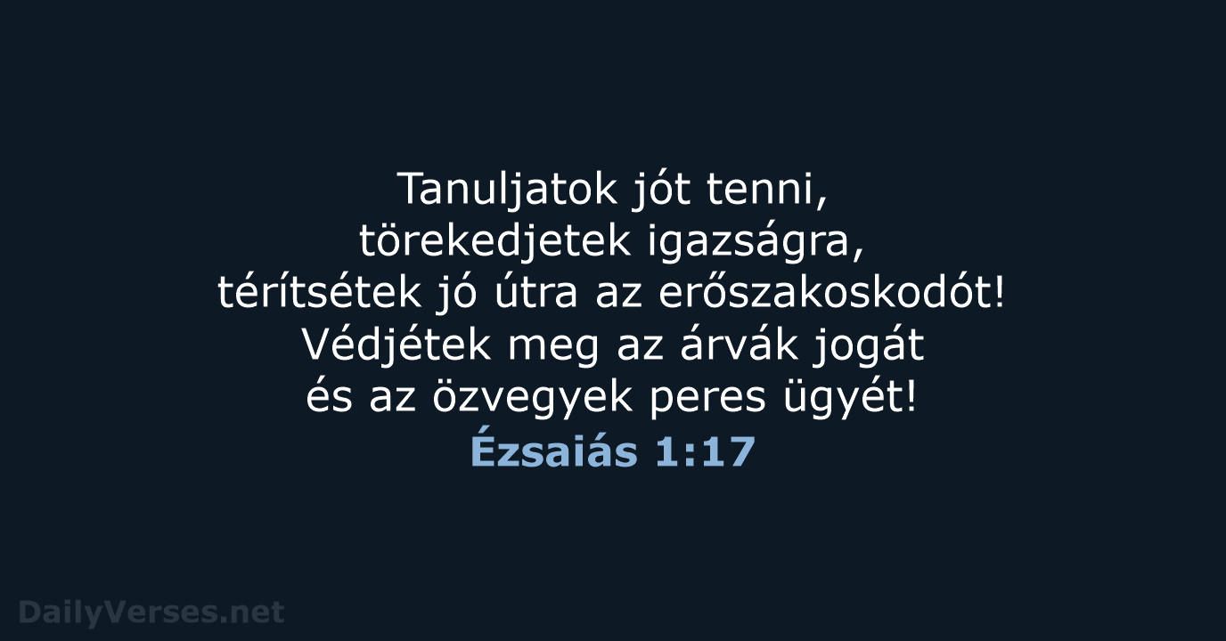 Ézsaiás 1:17 - UF