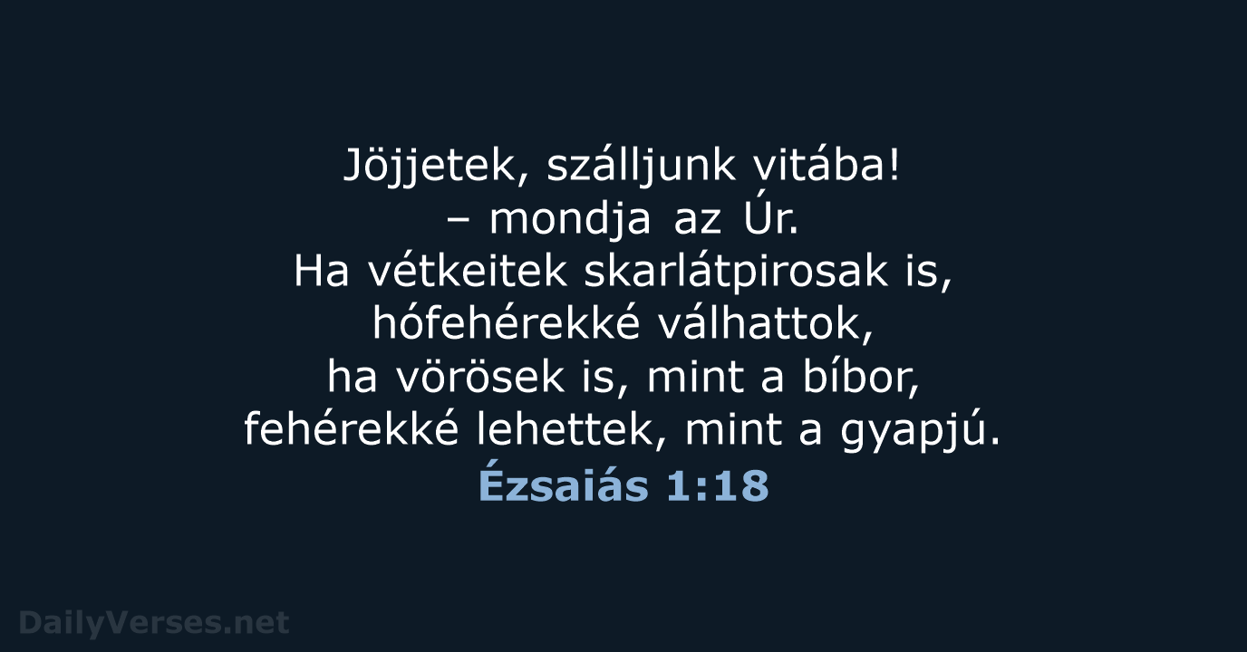 Ézsaiás 1:18 - UF