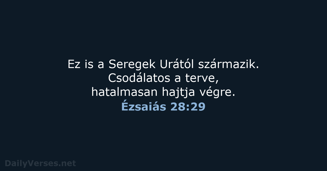 Ézsaiás 28:29 - UF