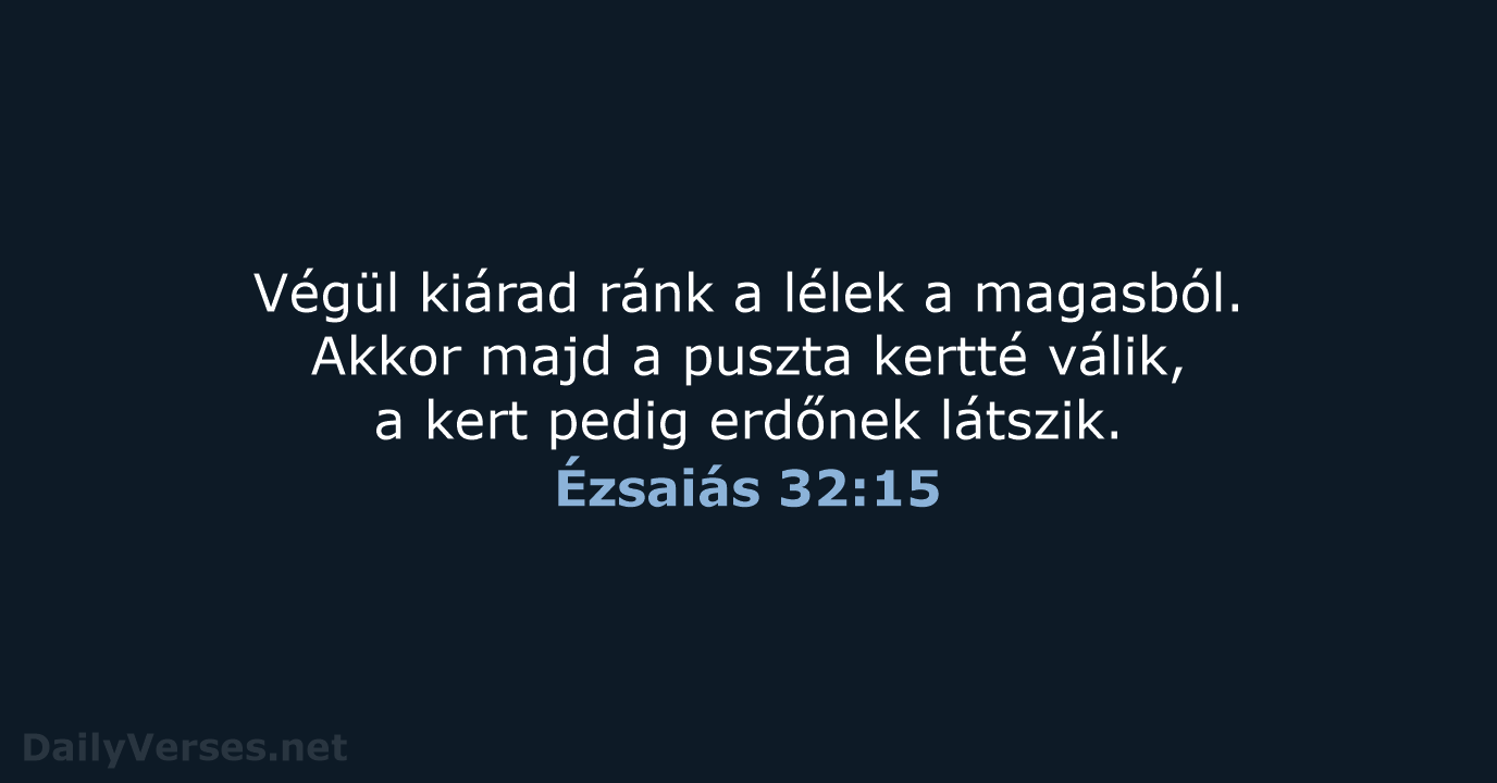 Ézsaiás 32:15 - UF