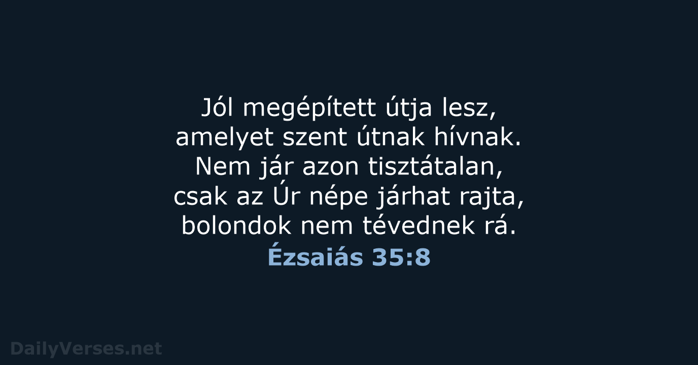 Ézsaiás 35:8 - UF