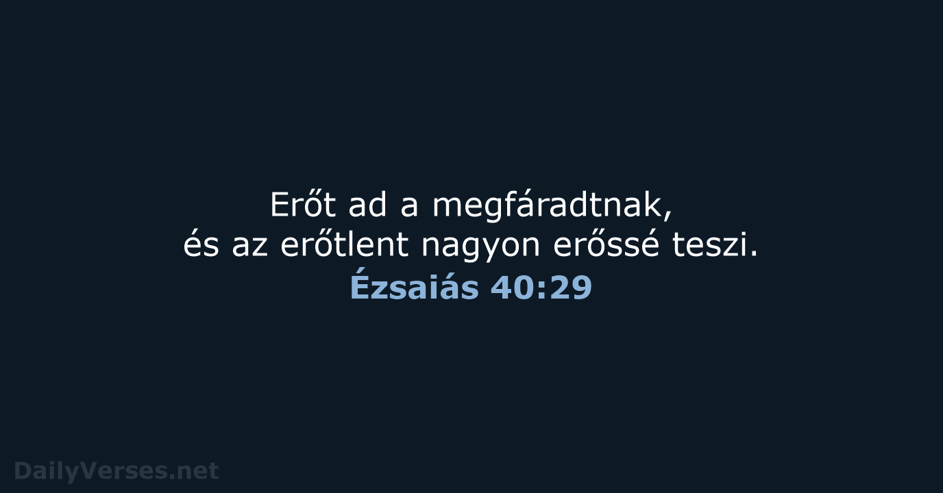 Ézsaiás 40:29 - UF