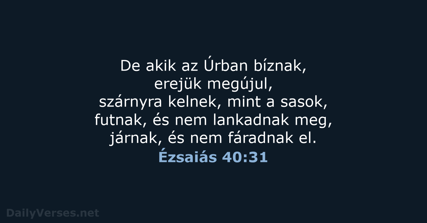 Ézsaiás 40:31 - UF