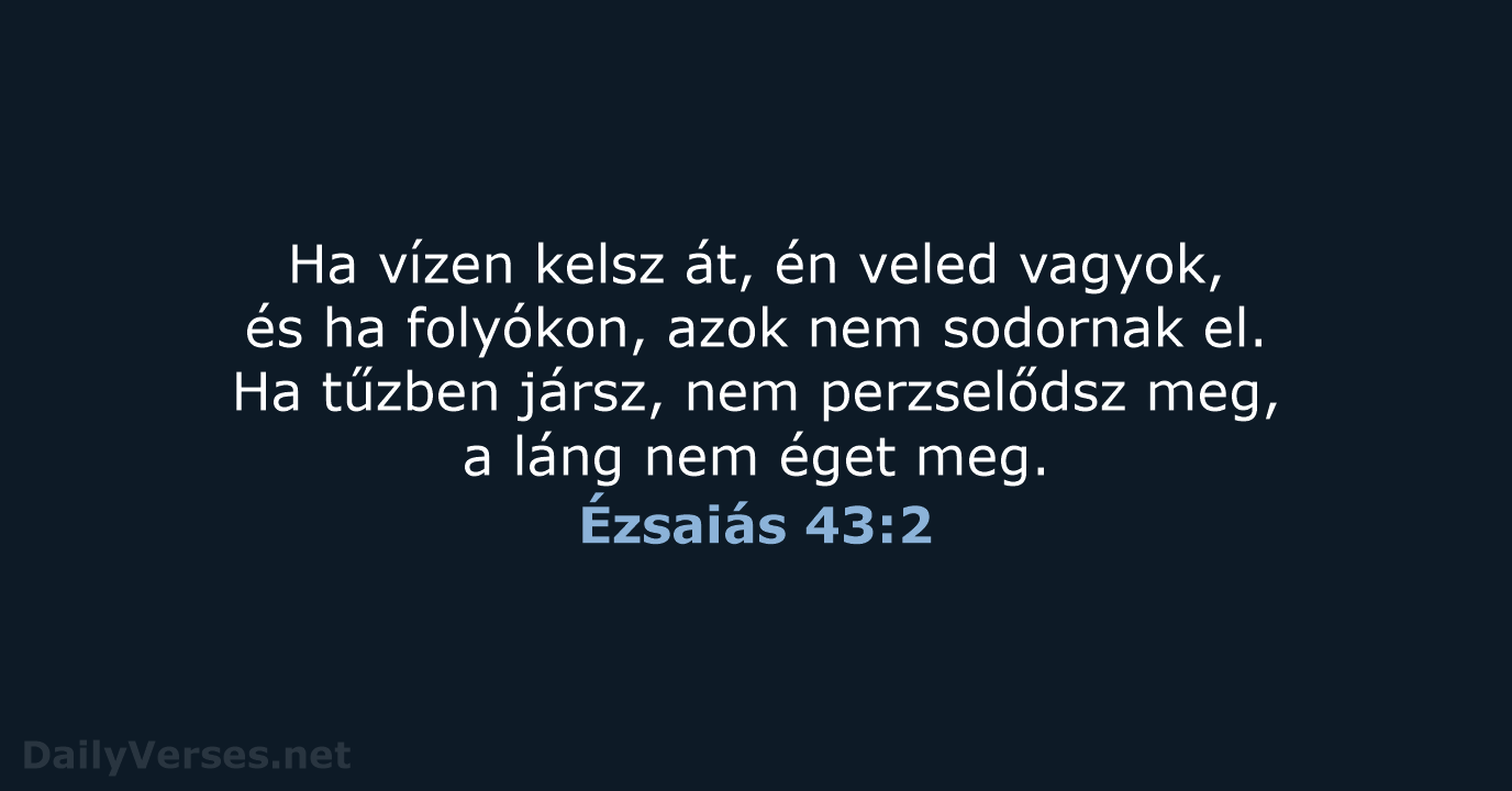 Ézsaiás 43:2 - UF