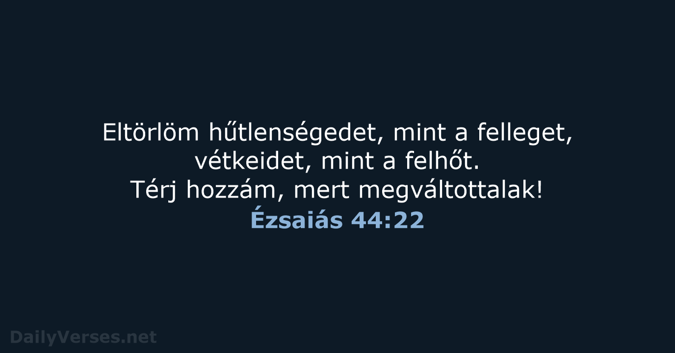 Ézsaiás 44:22 - UF