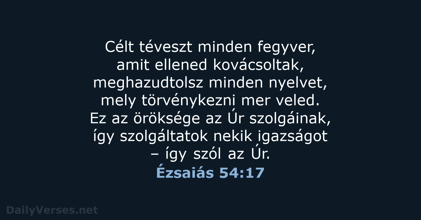 Ézsaiás 54:17 - UF