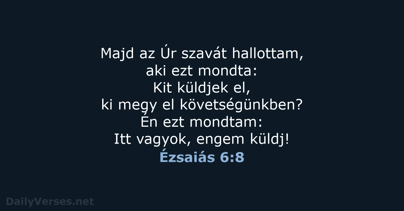 Ézsaiás 6:8 - UF