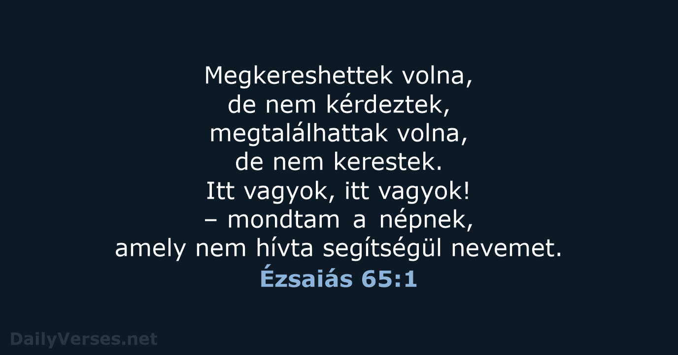 Ézsaiás 65:1 - UF