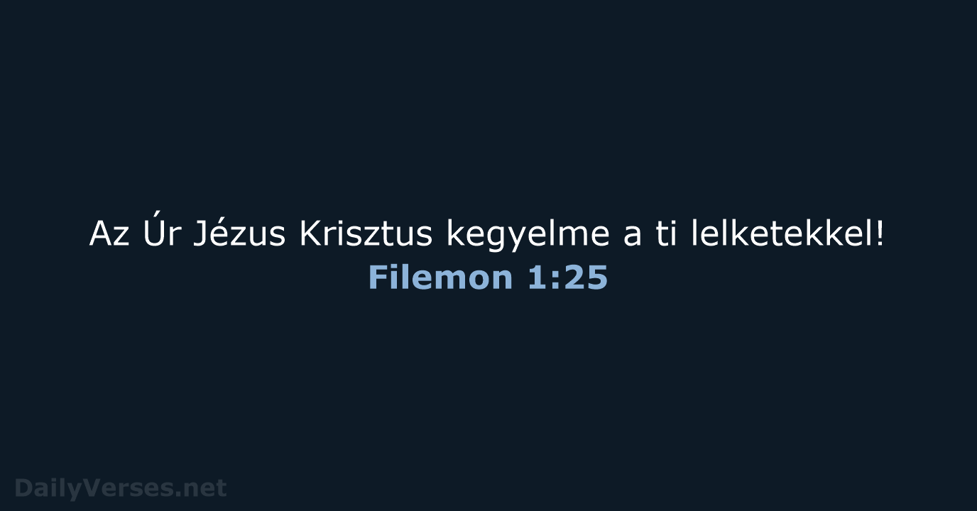 Filemon 1:25 - UF