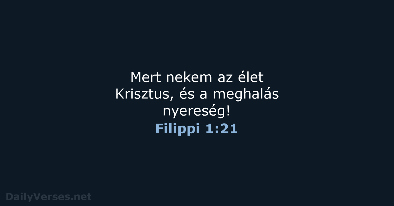 Filippi 1:21 - UF