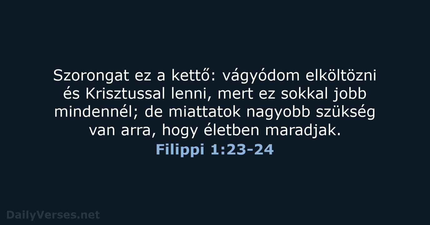 Filippi 1:23-24 - UF