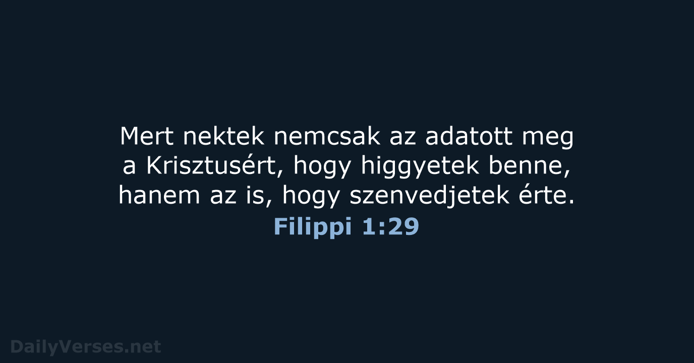 Filippi 1:29 - UF