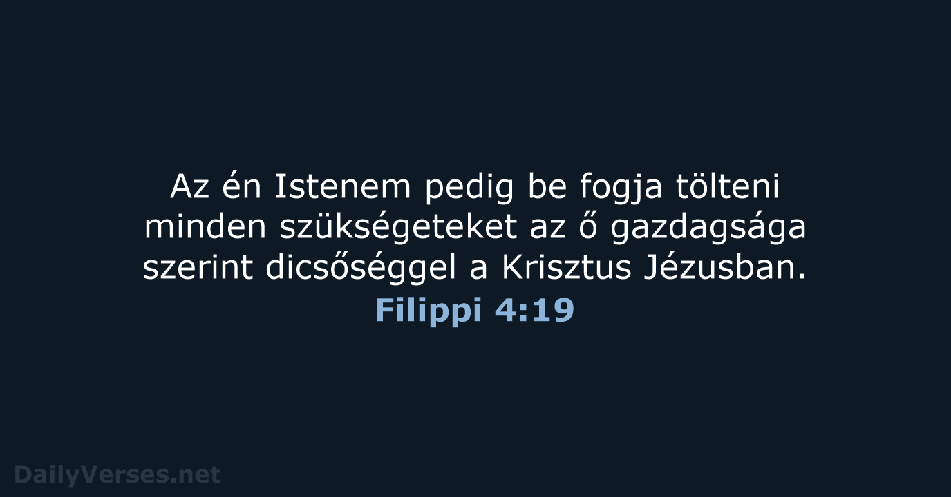 Filippi 4:19 - UF