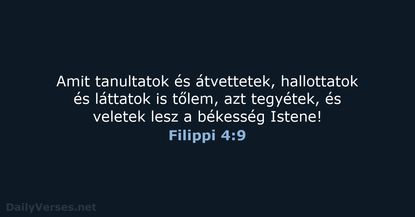 Filippi 4:9 - UF