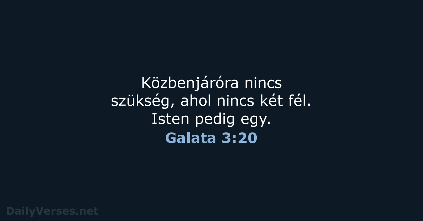 Galata 3:20 - UF