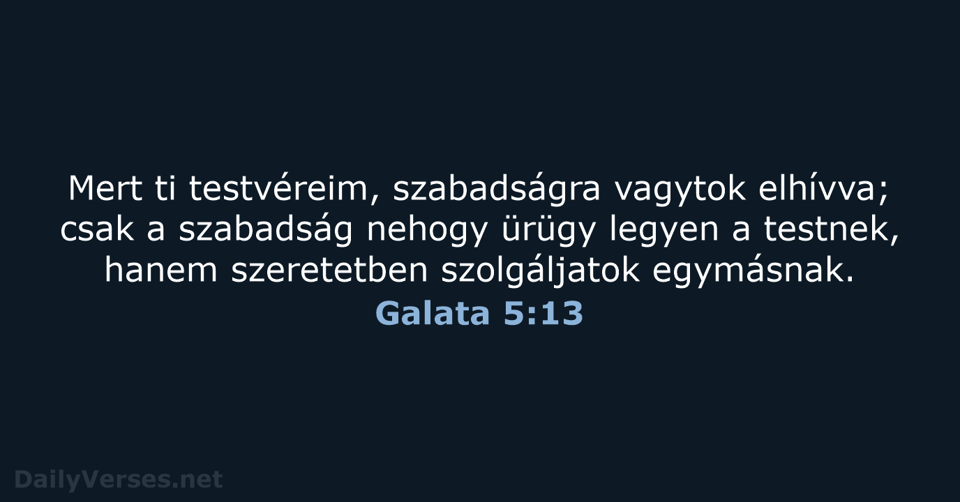 Galata 5:13 - UF