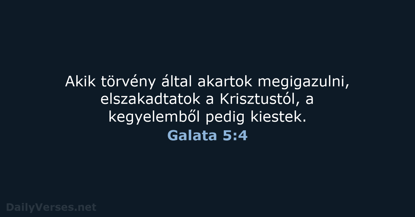 Galata 5:4 - UF