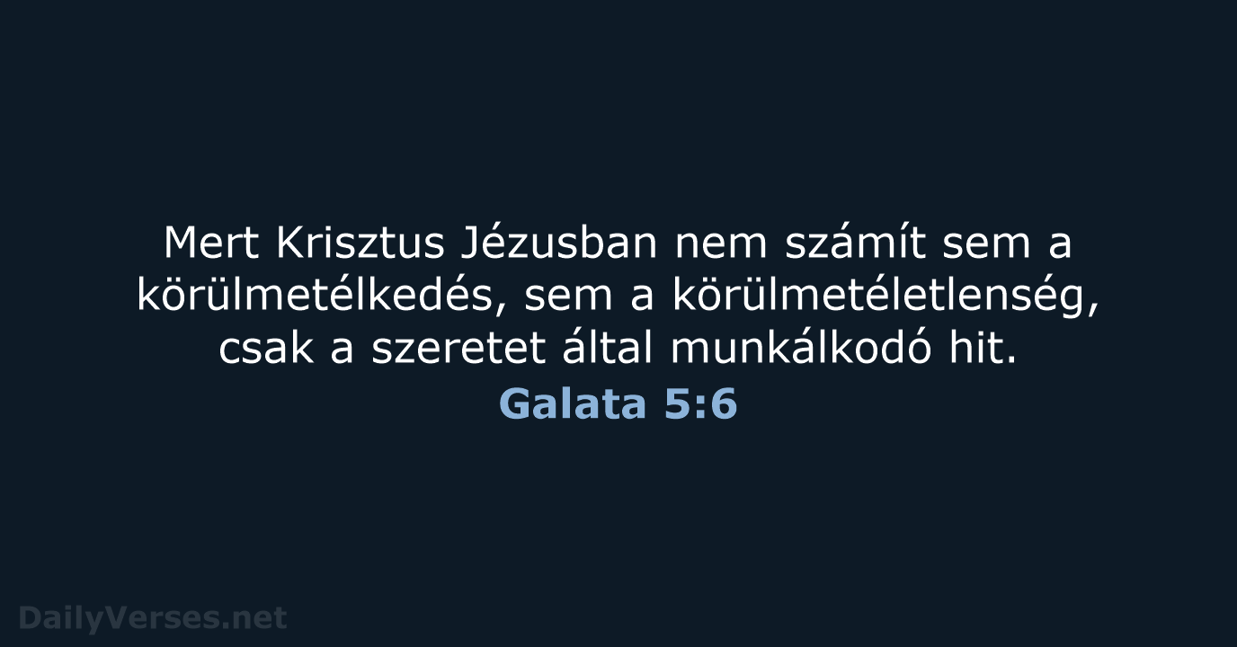 Galata 5:6 - UF