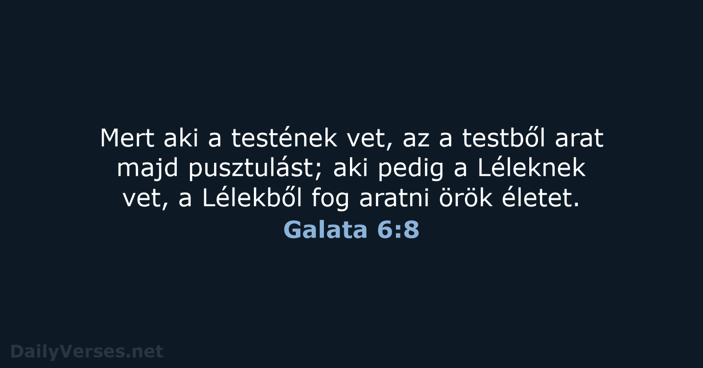 Galata 6:8 - UF