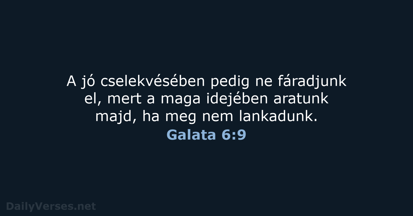 Galata 6:9 - UF