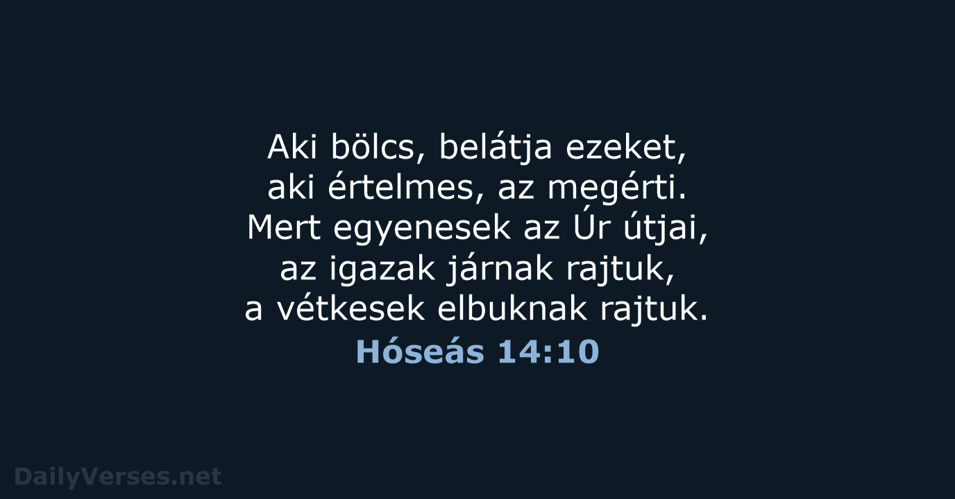 Hóseás 14:10 - UF