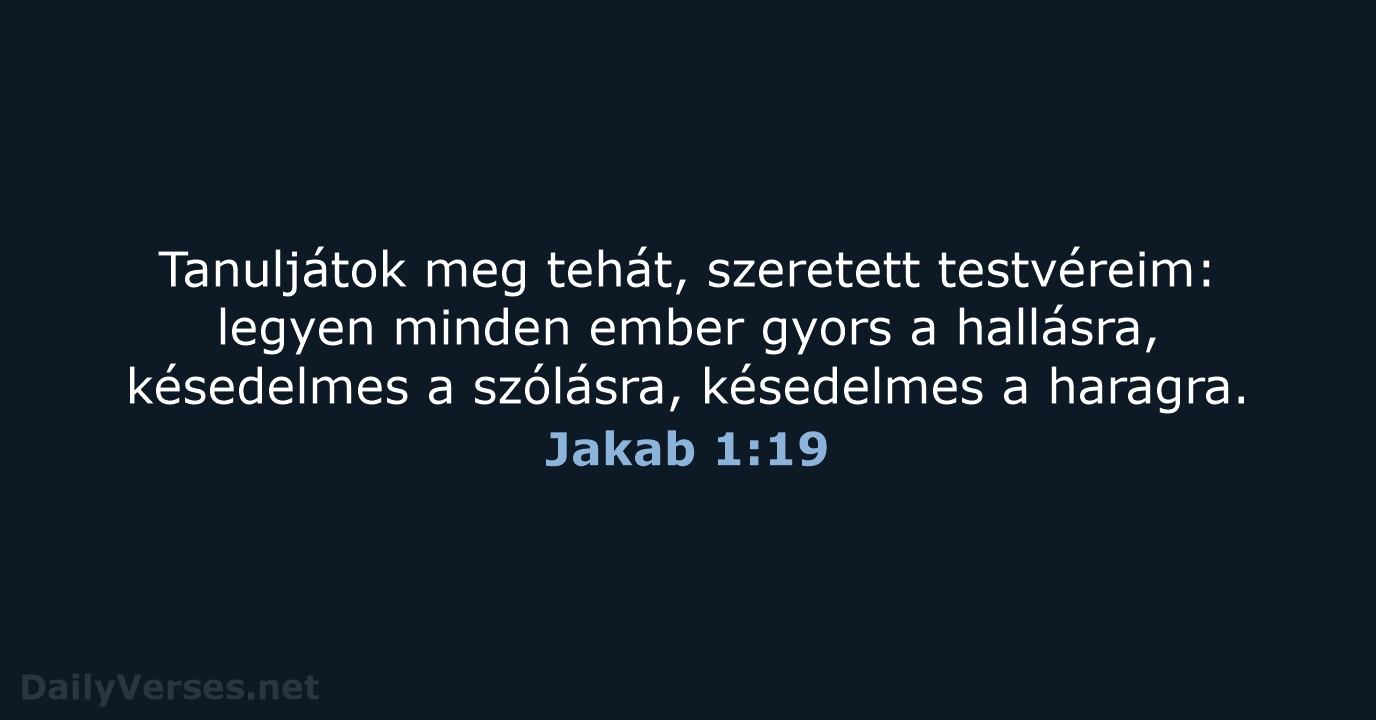 Jakab 1:19 - UF