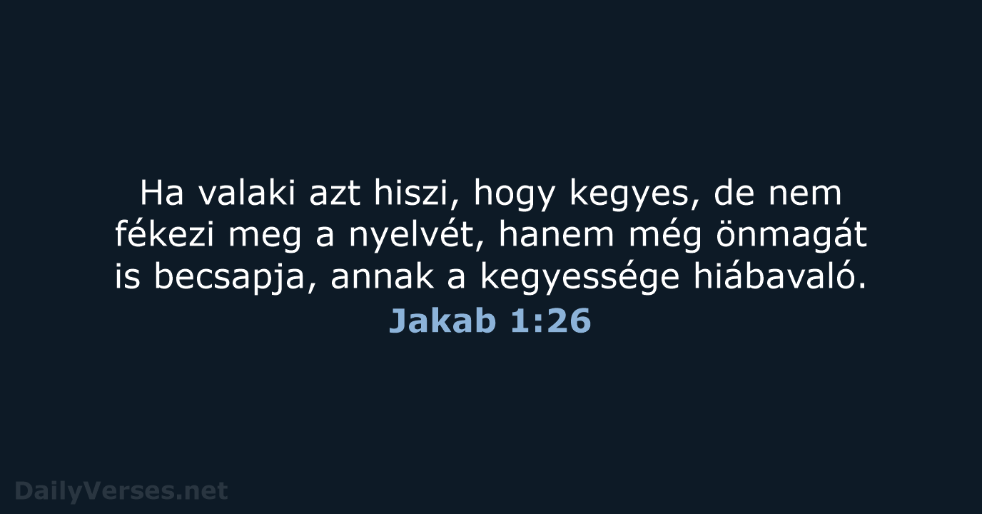 Jakab 1:26 - UF