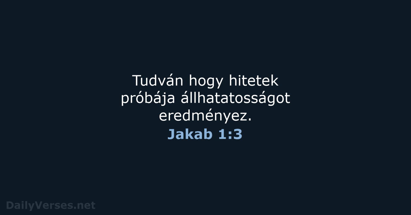 Jakab 1:3 - UF