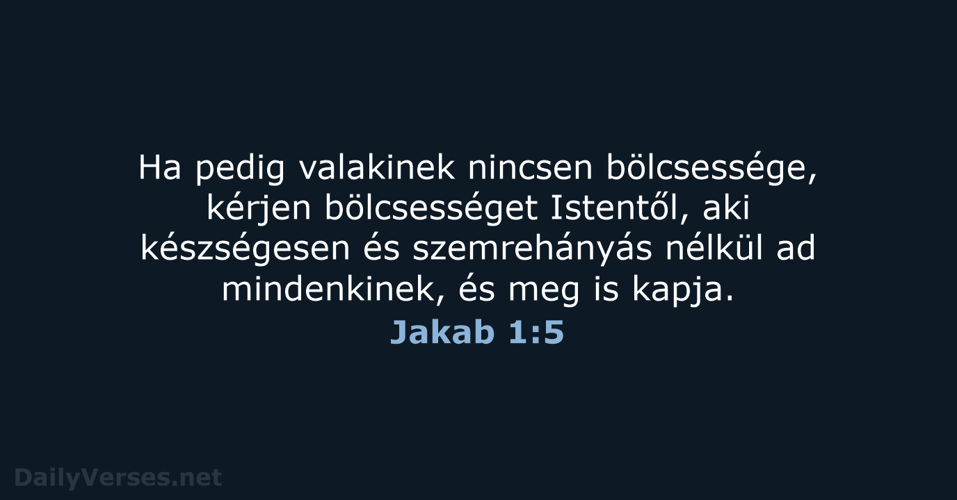 Jakab 1:5 - UF