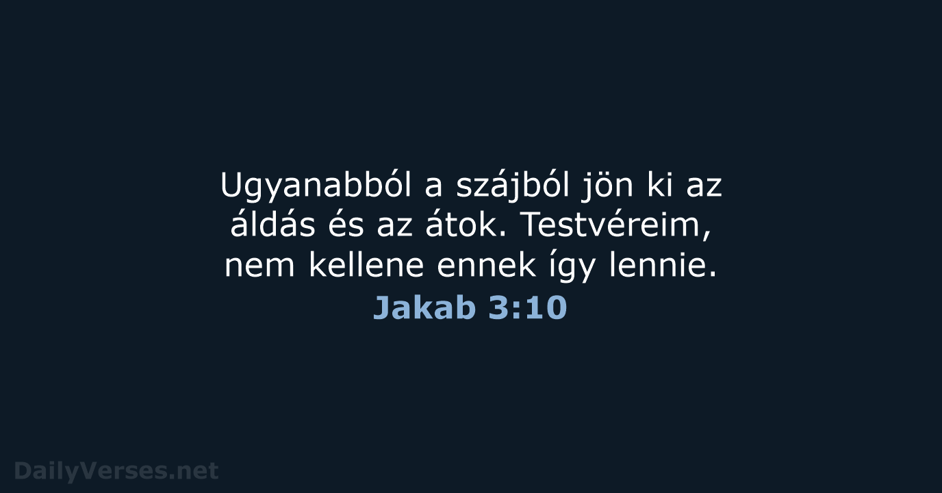 Jakab 3:10 - UF