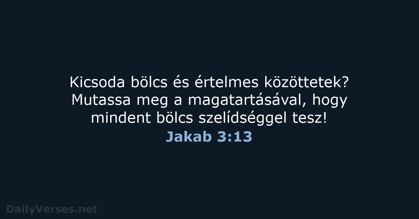 Jakab 3:13 - UF