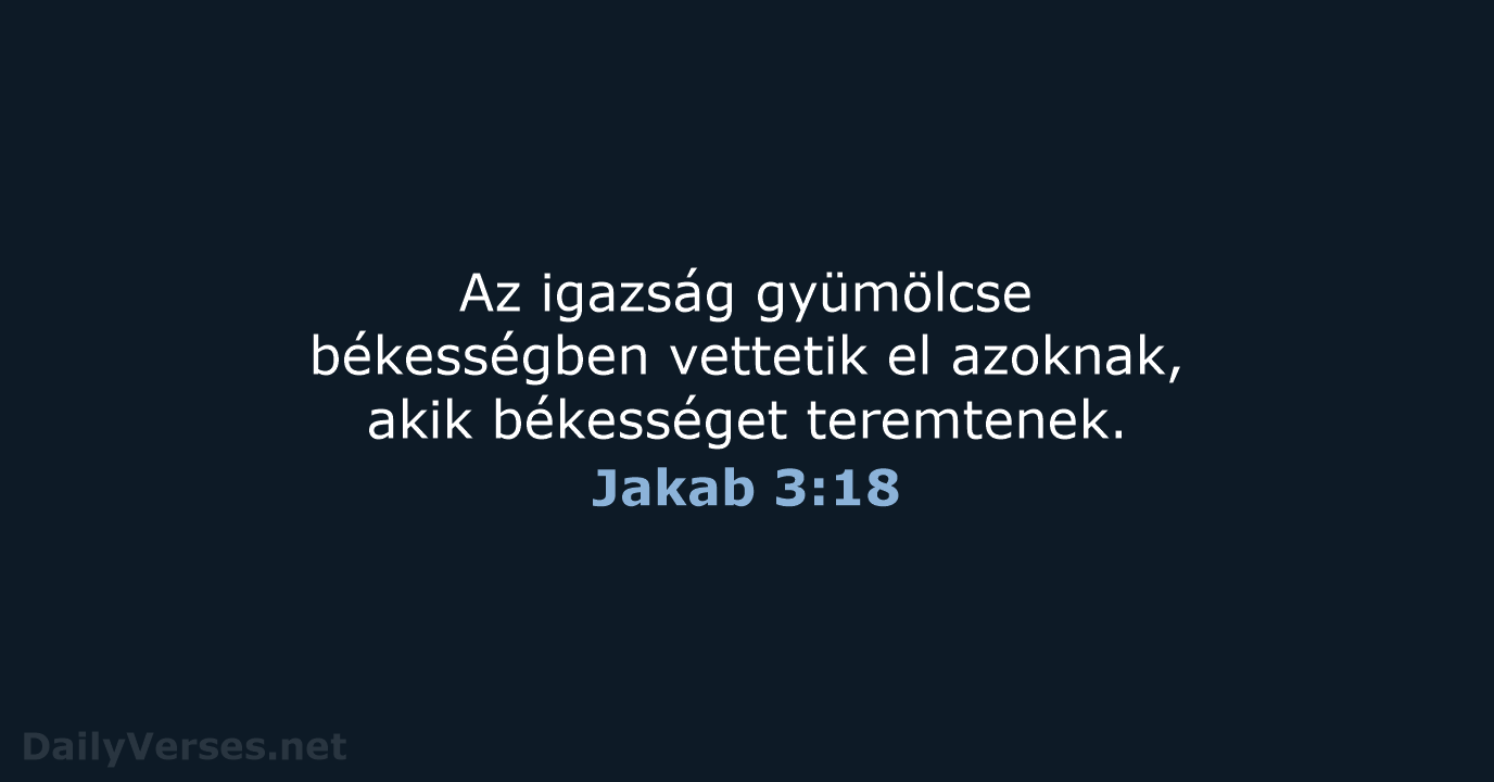 Jakab 3:18 - UF