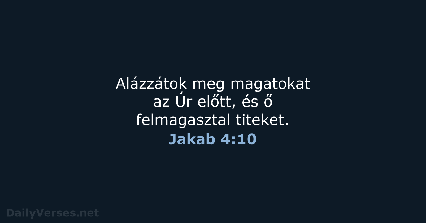 Jakab 4:10 - UF