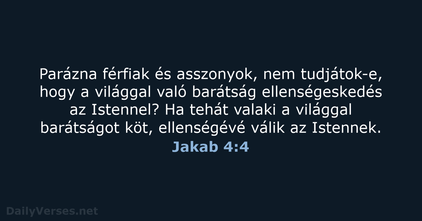 Jakab 4:4 - UF