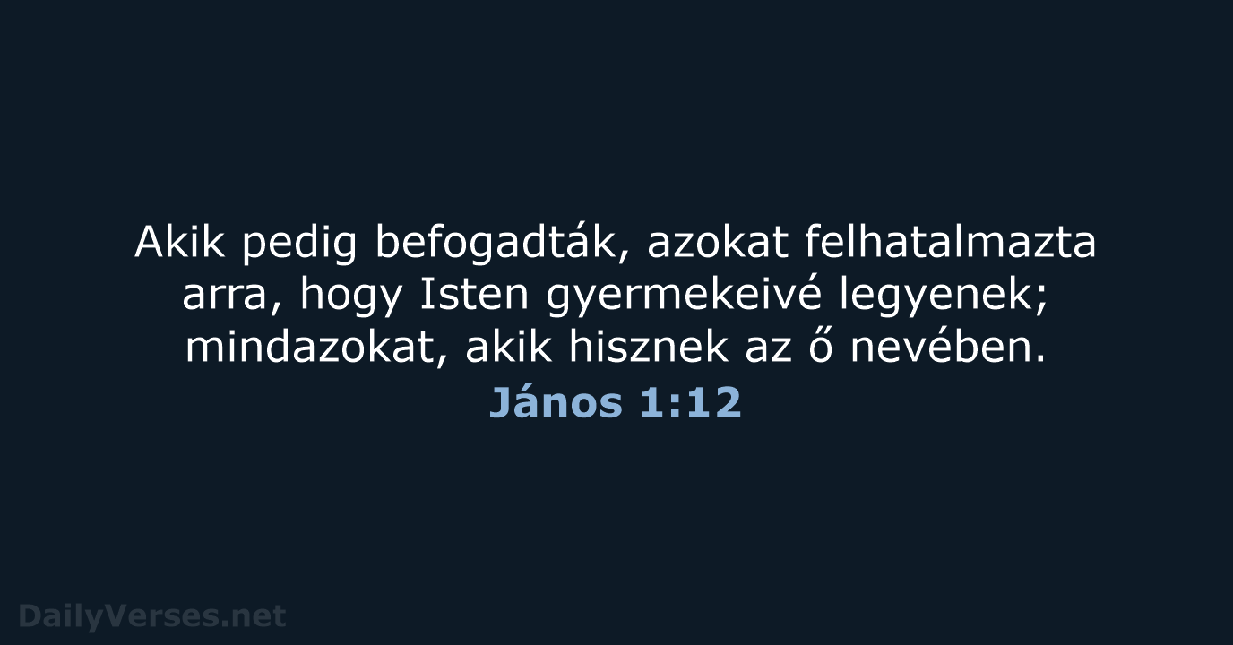 János 1:12 - UF