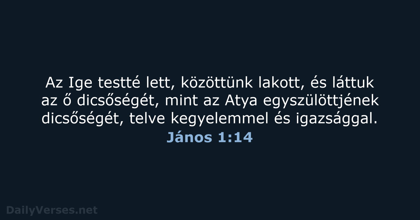 János 1:14 - UF