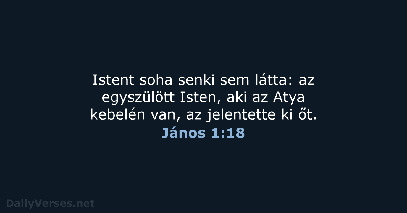 János 1:18 - UF