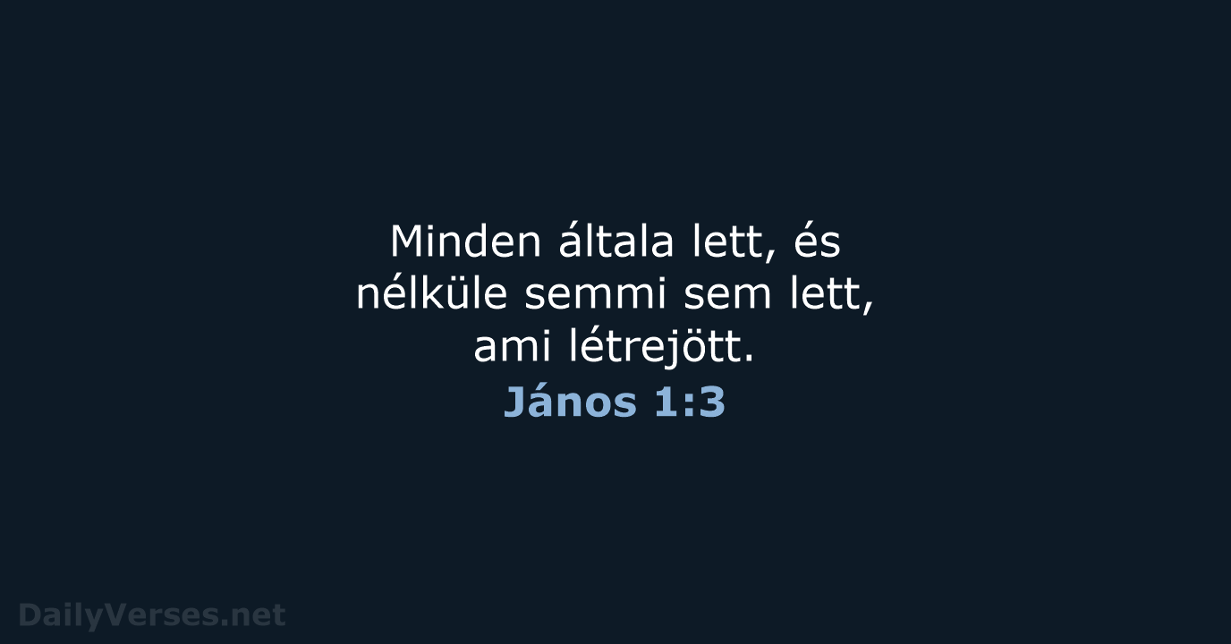 János 1:3 - UF