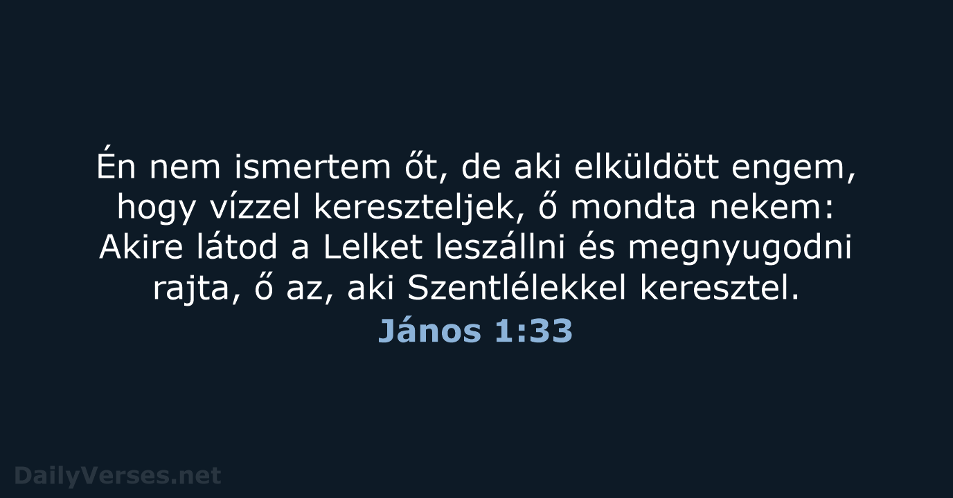 János 1:33 - UF