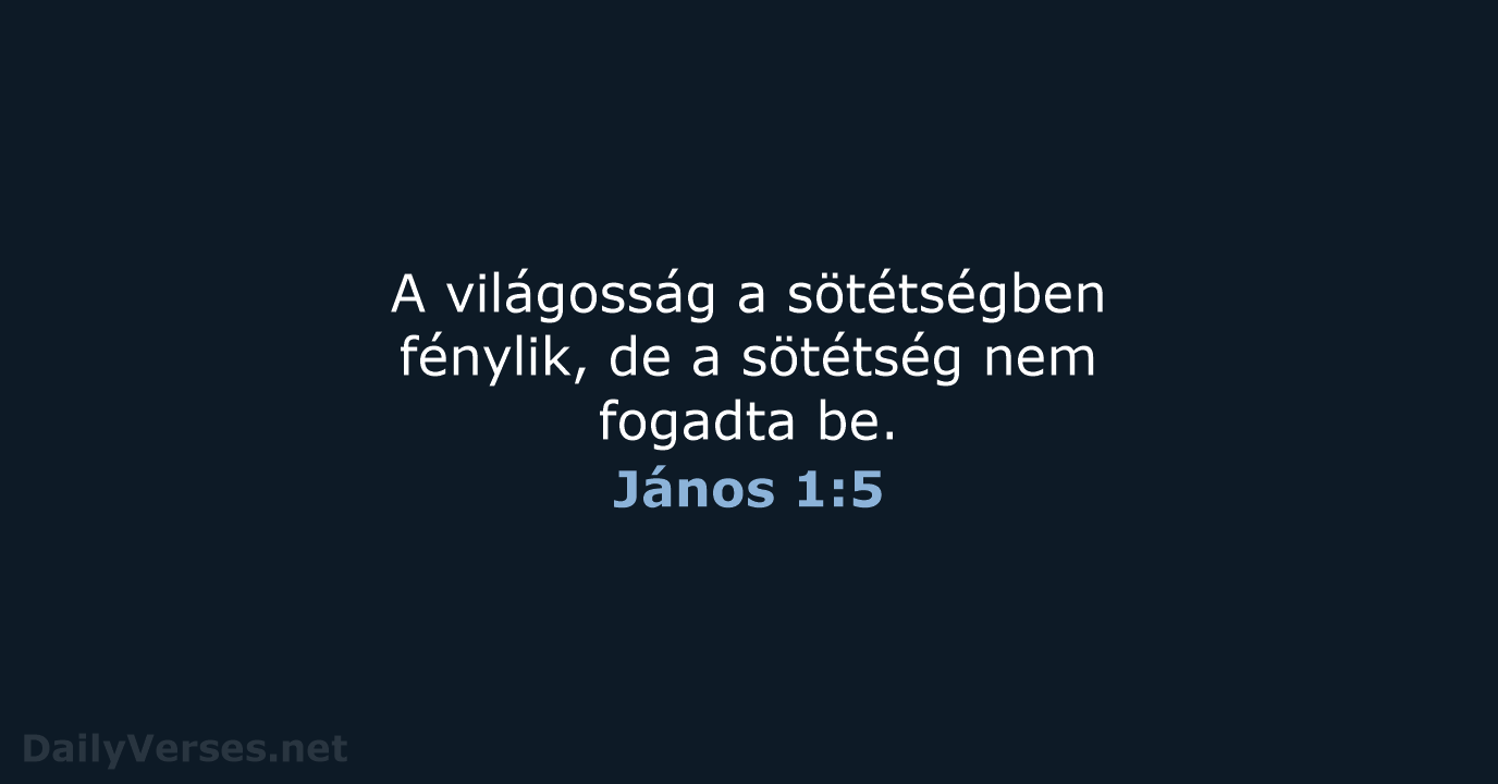 János 1:5 - UF