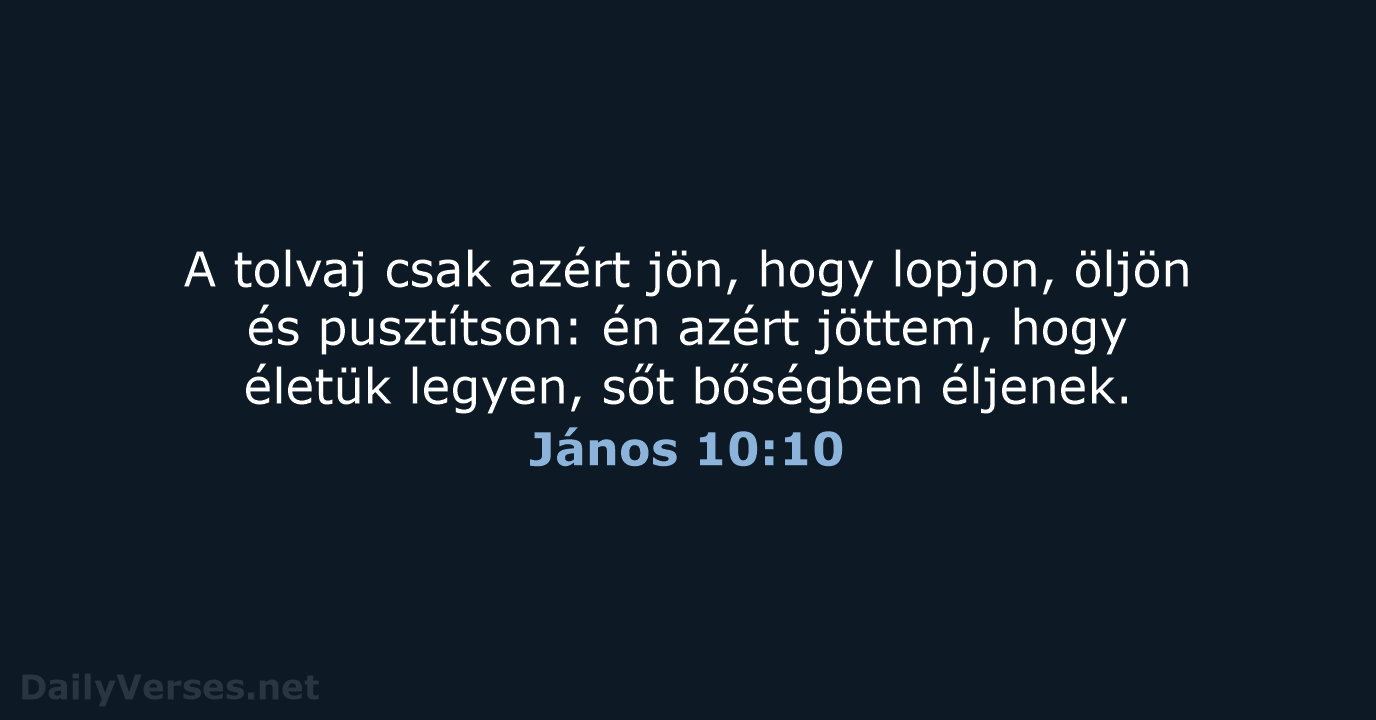 János 10:10 - UF