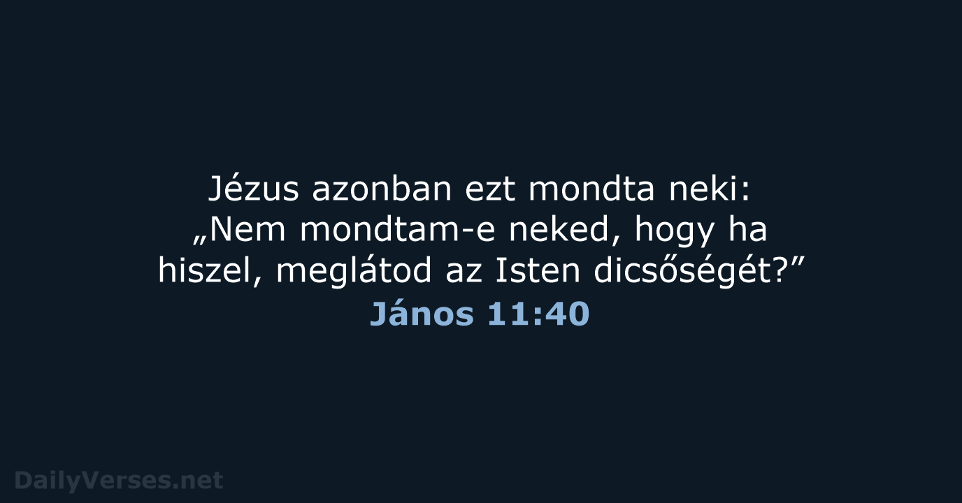 János 11:40 - UF