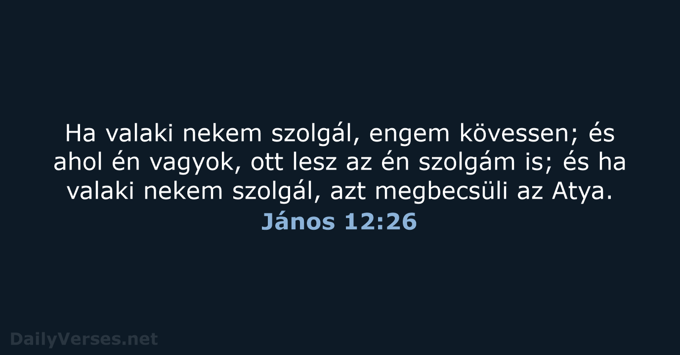 János 12:26 - UF